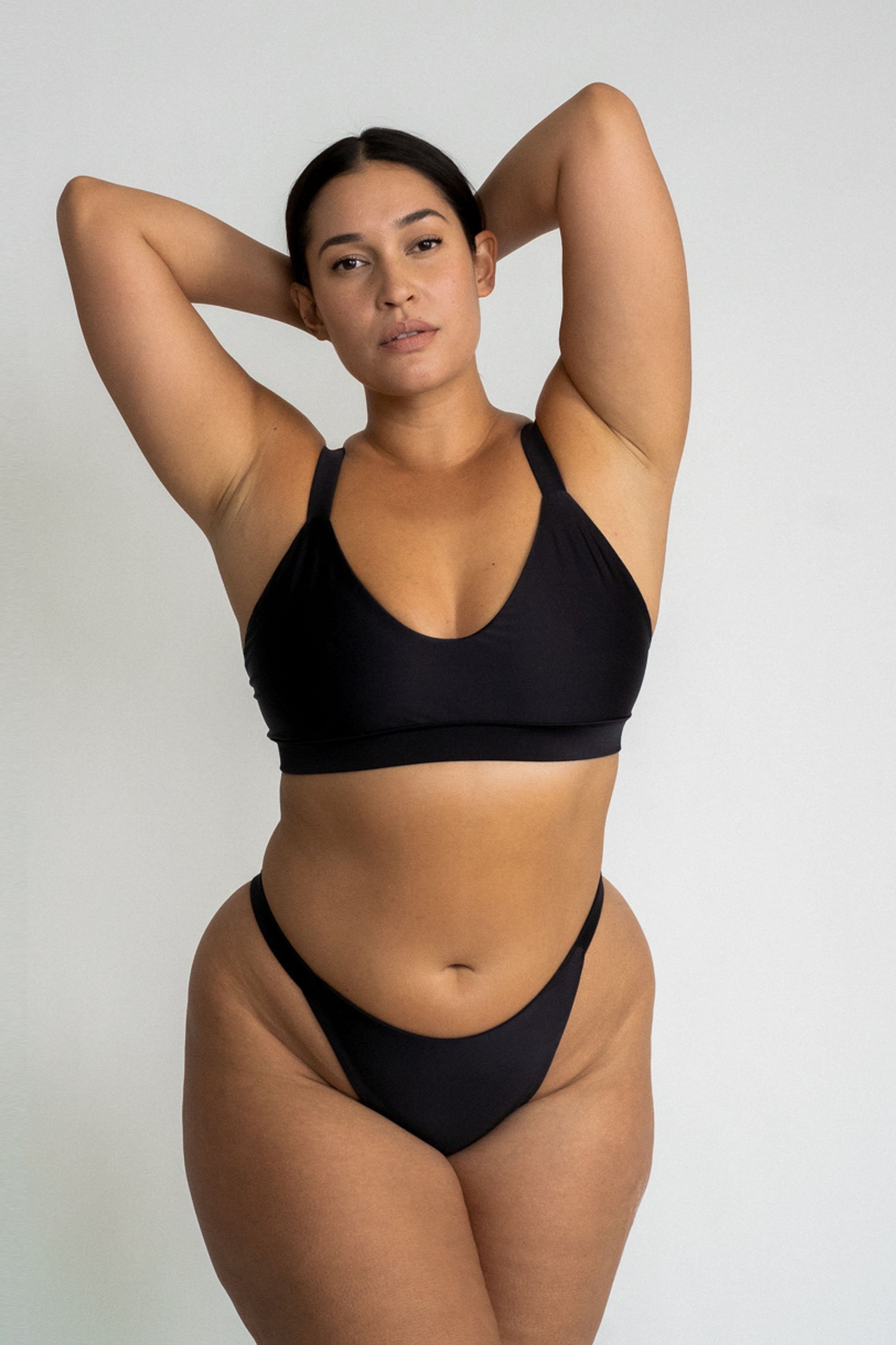 Buy River Island Black Off Shoulder Elastic Bandeau Bikini Top